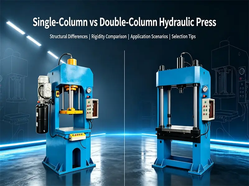 Single column hydraulic press vs double column hydraulic press